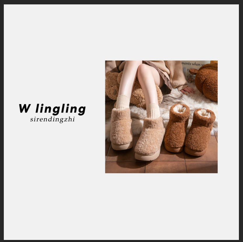 【玲姐专属】棉鞋女情侣家居家2025外穿百搭毛毛加绒保暖外穿棉鞋女