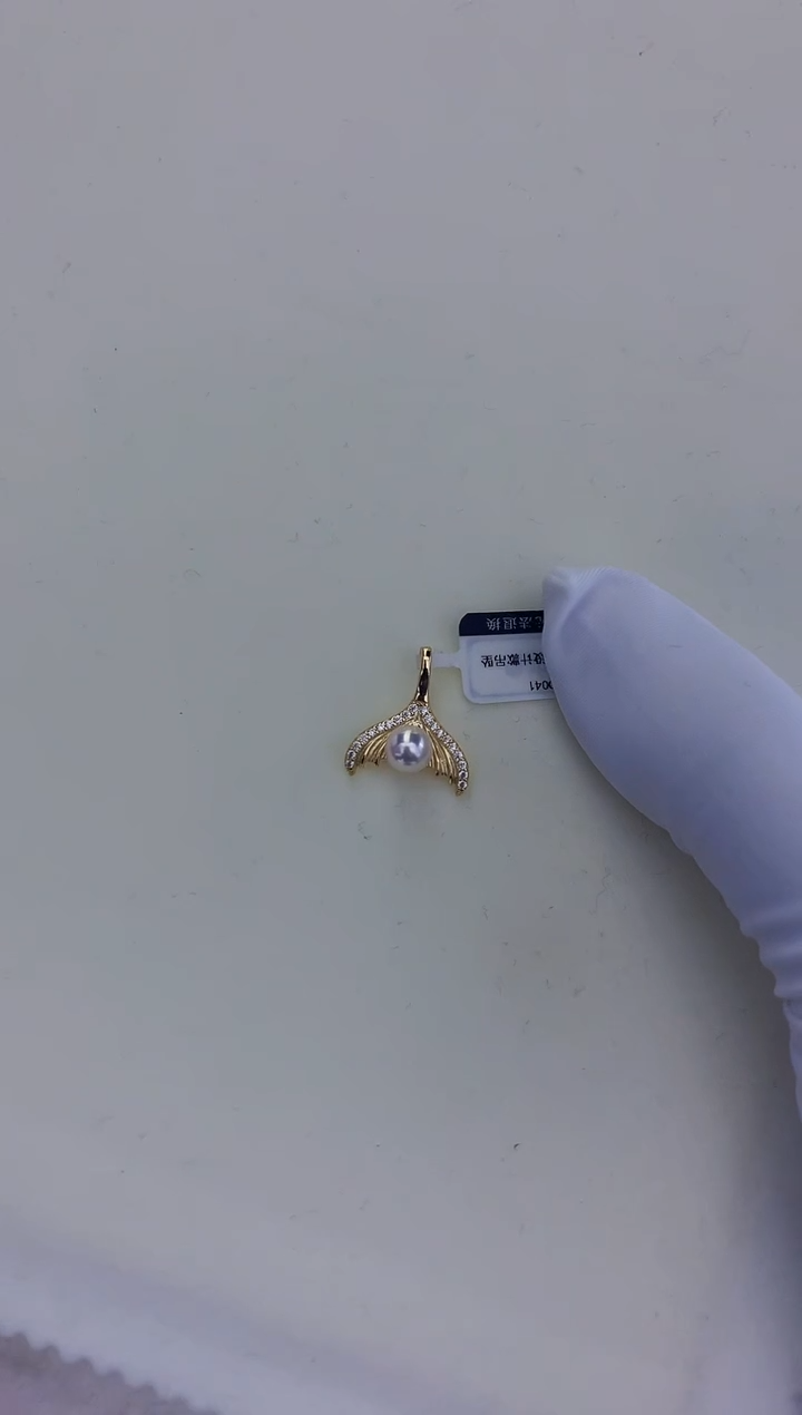 银S925镶嵌饰品海水珍珠设计款吊坠
