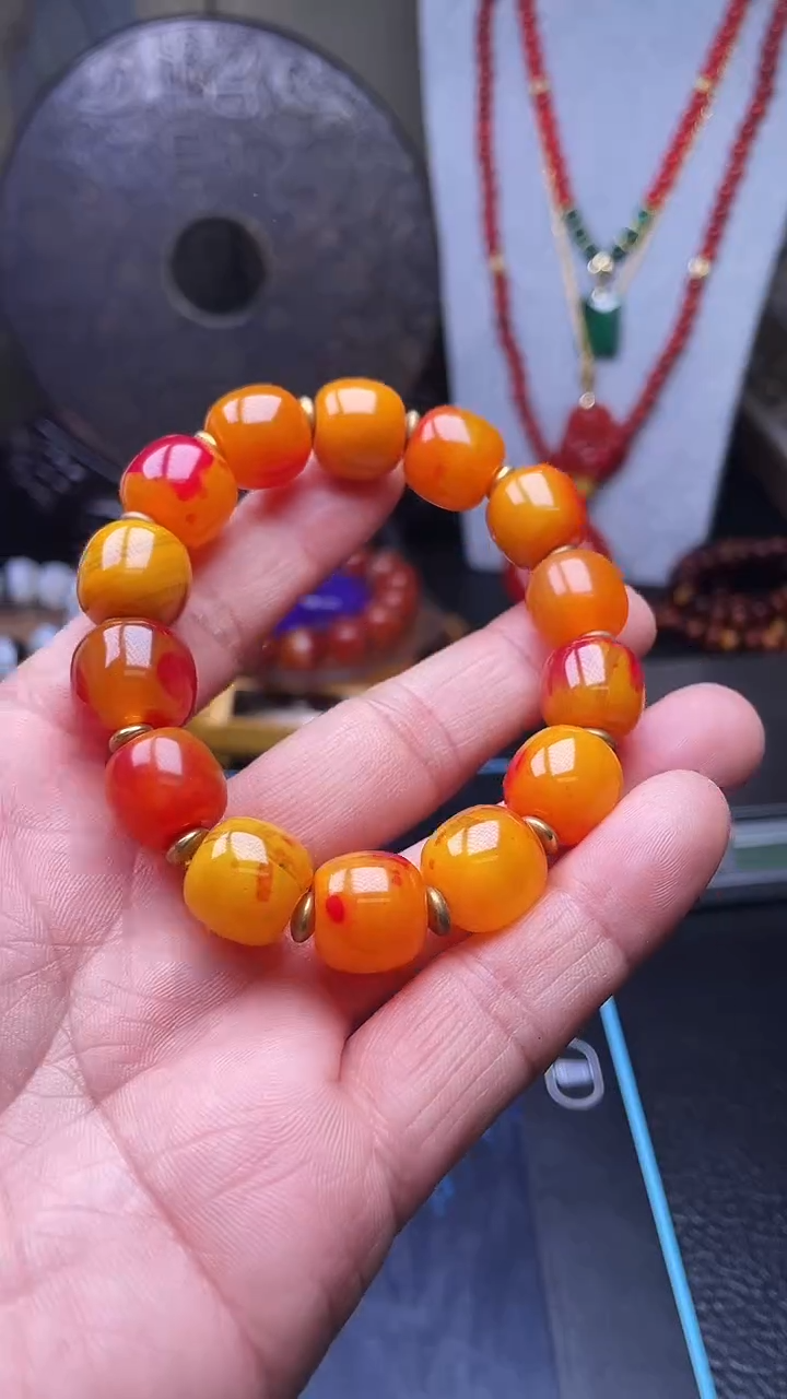 未镶嵌手链玛瑙/玉髓天然珠宝藏红花【多样性拍一发一】