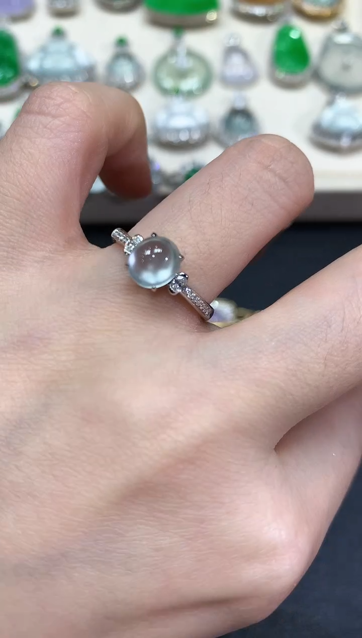 【闪购商品】翡翠戒指18K金镶嵌D19  多样性一件发货