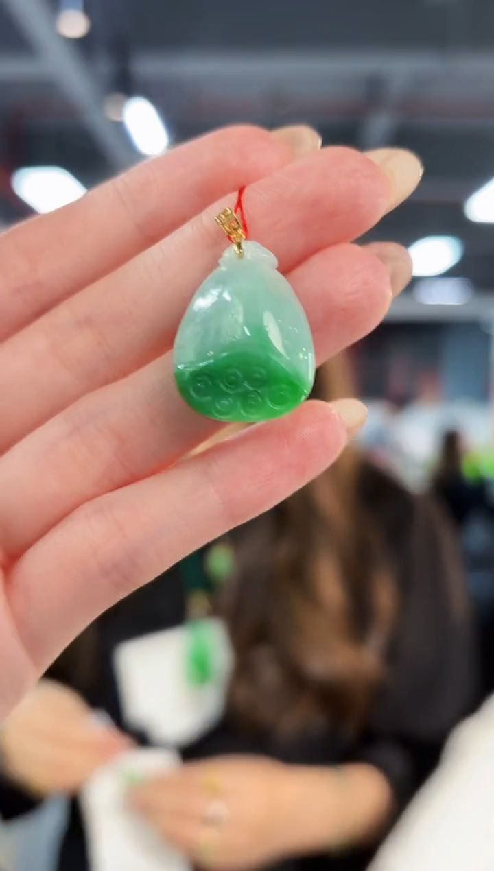 【闪购商品】翡翠颈饰18K金镶嵌缅料A货/支持复检/一件