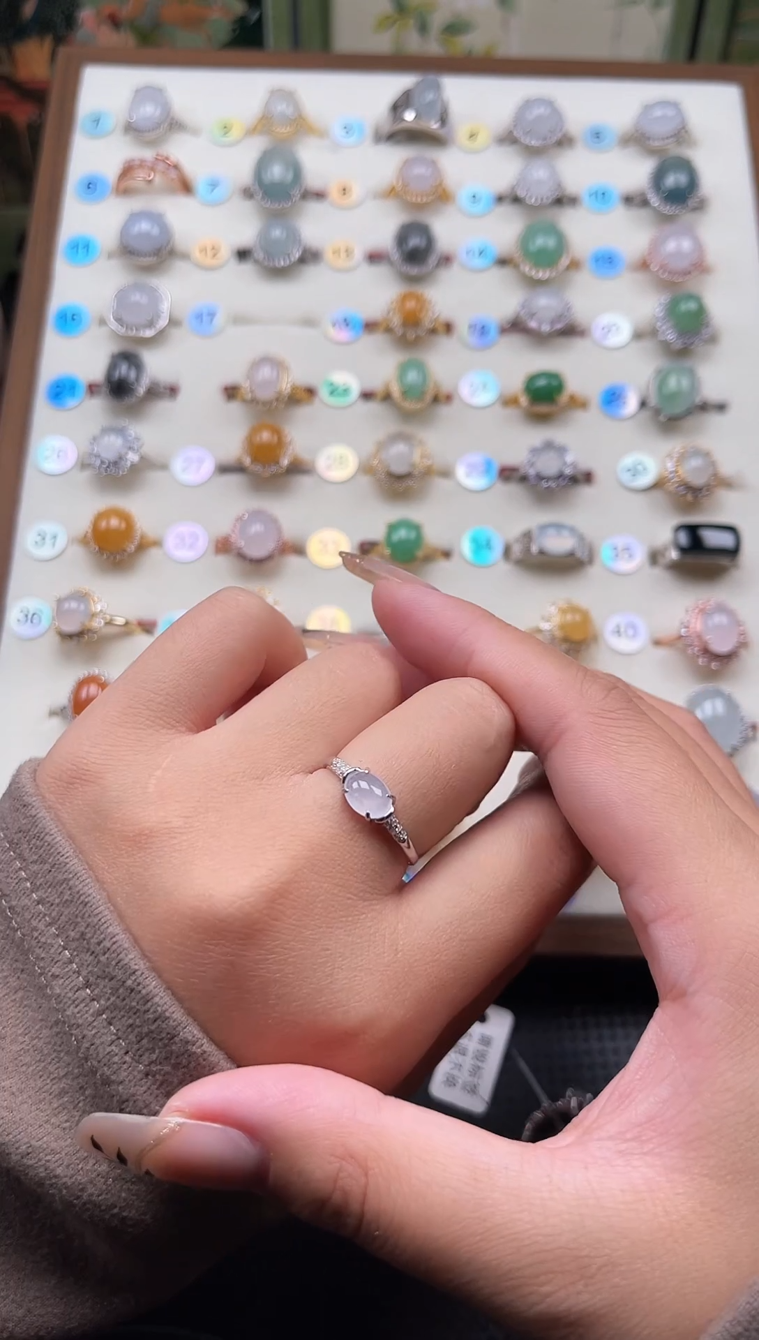 【闪购商品】翡翠戒指银S925镶嵌天然A货翡翠戒指