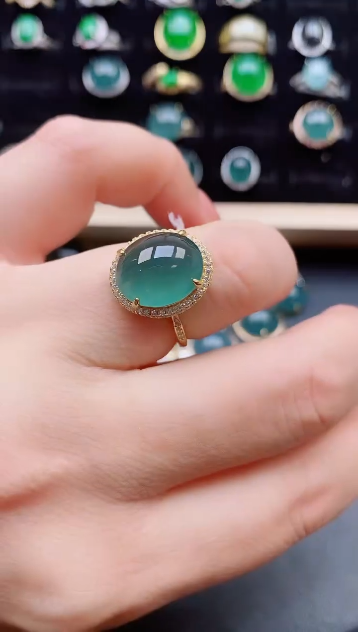 【闪购商品】翡翠戒指银S925镶嵌21212