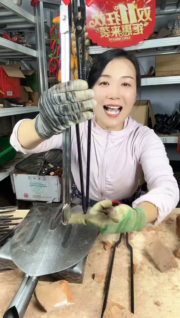 实心火钳一个煤球火钳一个（两个装）