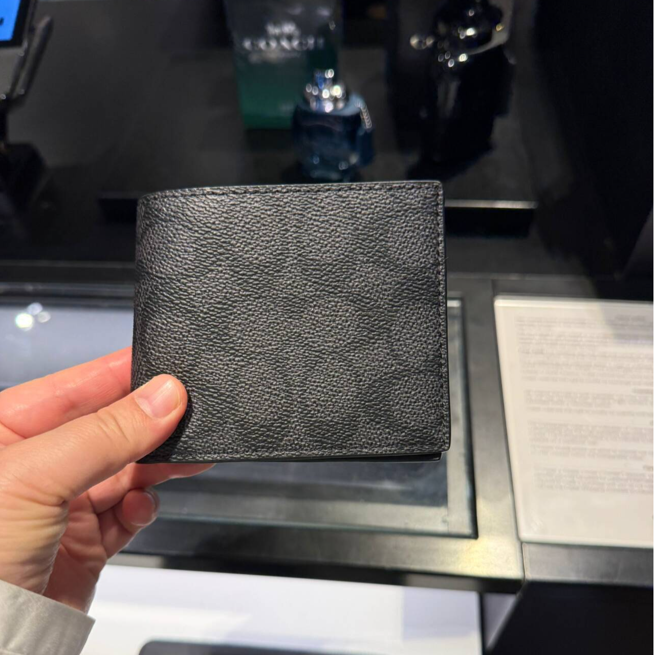 COACH/蔻驰 男钱包短款钱夹对折全卡位经典老花CY394 10*9