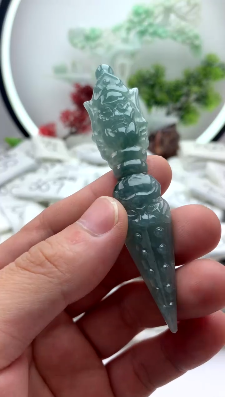 【闪购商品】翡翠颈饰未镶嵌降魔杵【品质一般介意慎拍】