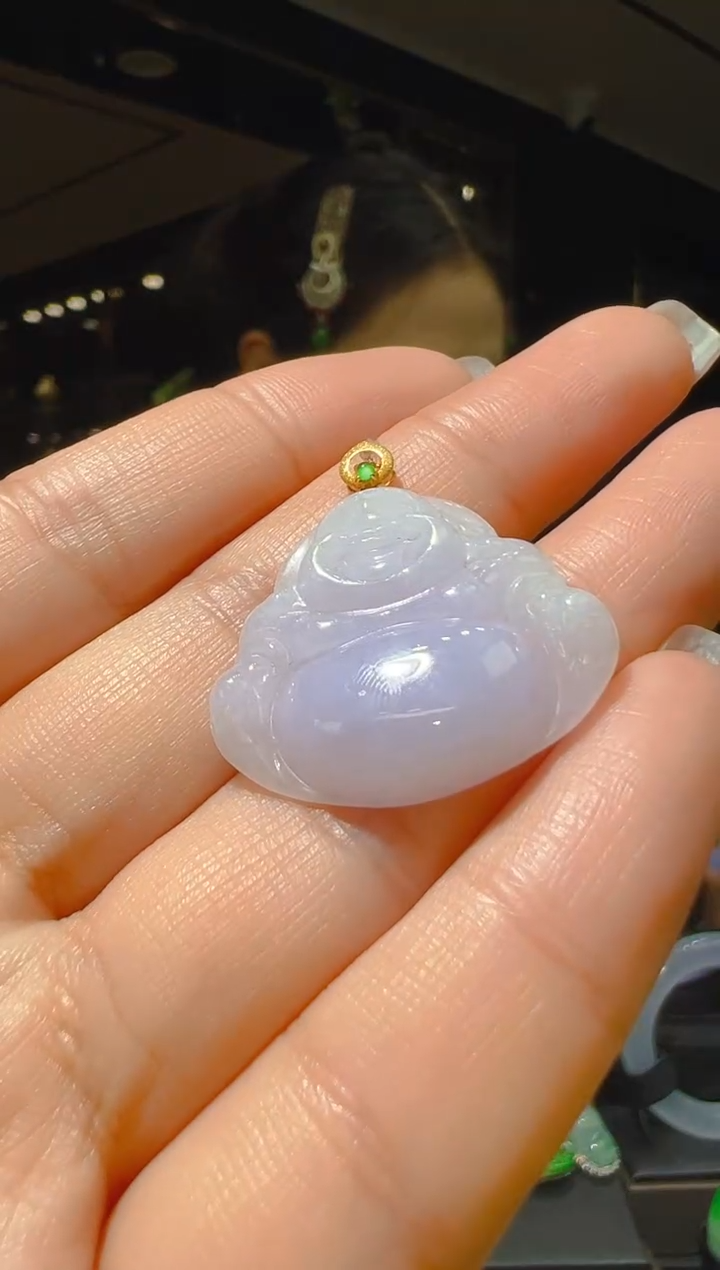 【闪购商品】翡翠吊坠(赠链)18K金镶嵌062(多样性发货)