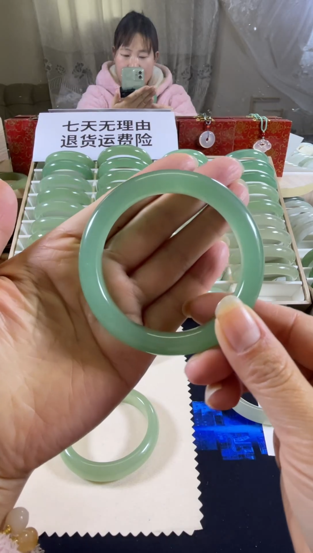 未镶嵌手镯东陵石56圈