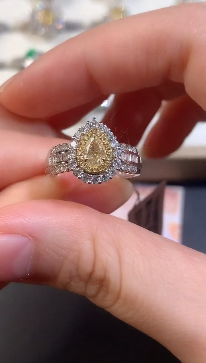 18K金镶嵌戒指钻石D549|8999