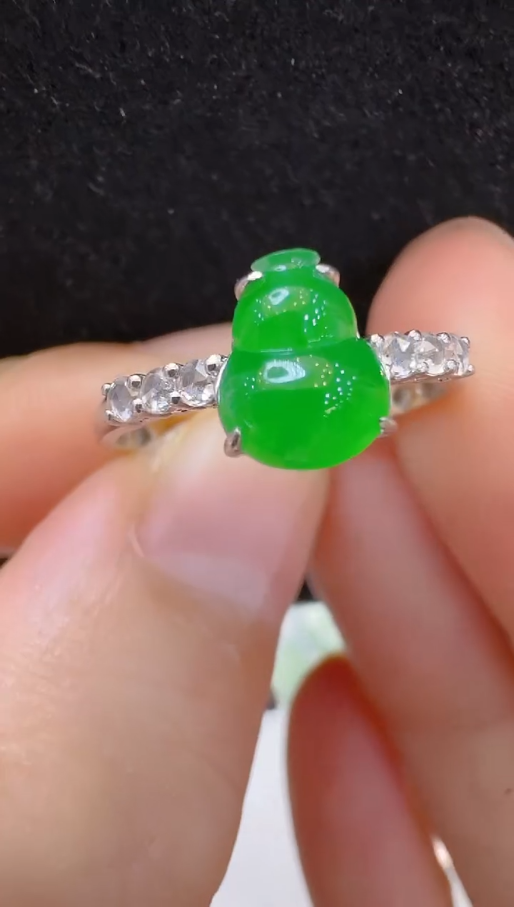 翡翠戒指18K金镶嵌多样性团购发一件