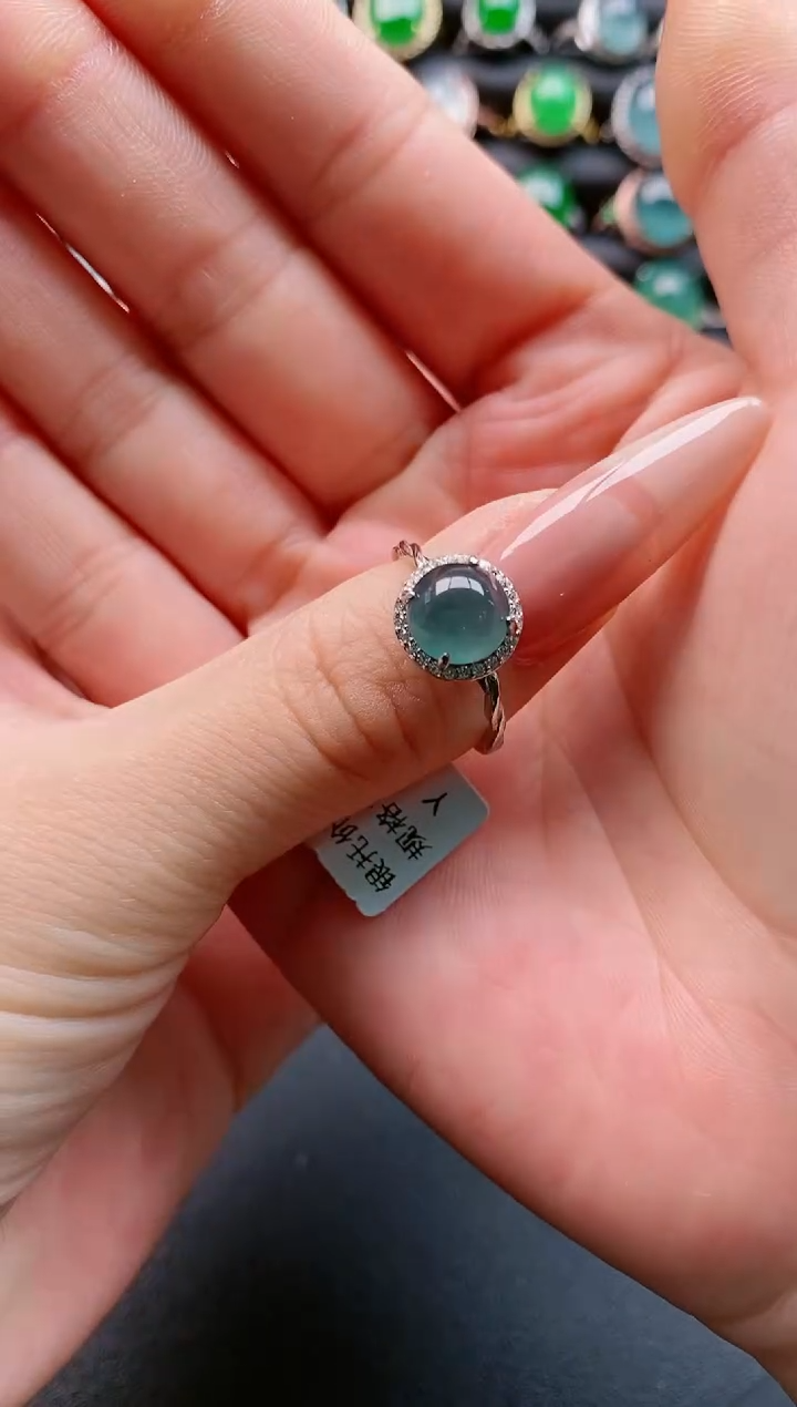 【闪购商品】翡翠戒指银S925镶嵌111111111