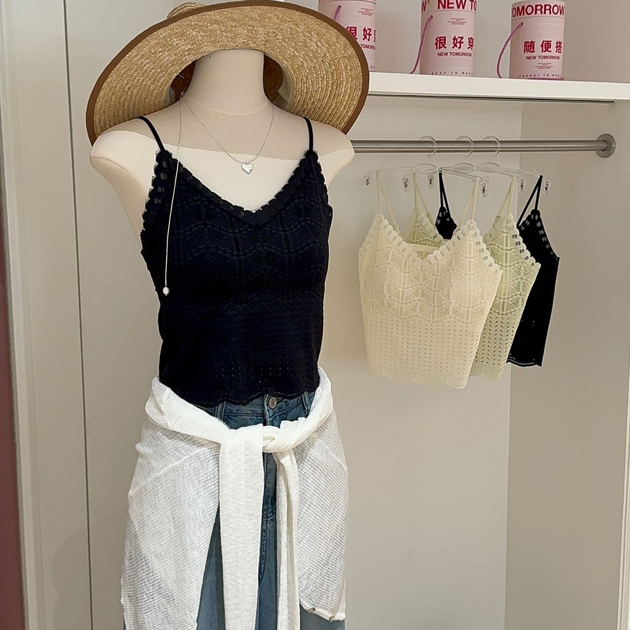 【小熊】5079波西米亚度假风吊带背心