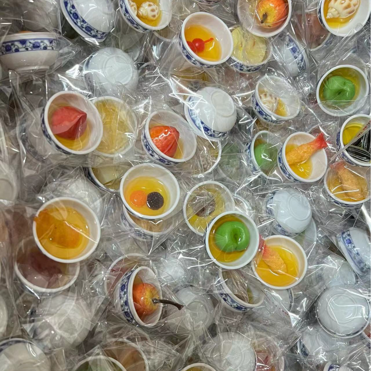 创意仿真食物玩具大碗面条青花瓷碗食玩模型