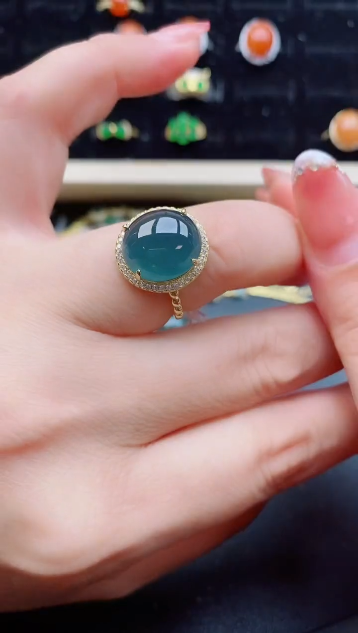 【闪购商品】翡翠戒指银S925镶嵌1212