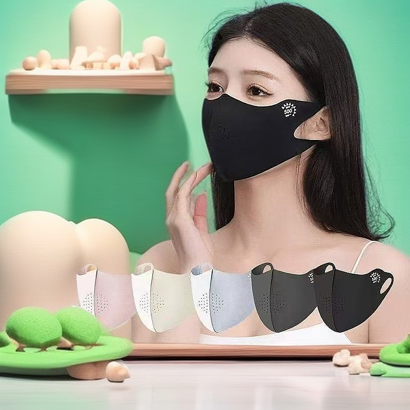 7A抗菌户外防晒口罩女护眼角透气防晒面罩防紫外线夏季