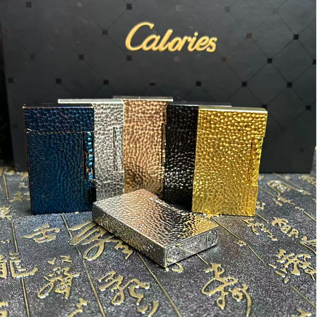 卡路纯铜朗声陨石坑充气打火机新款经典男士打火机