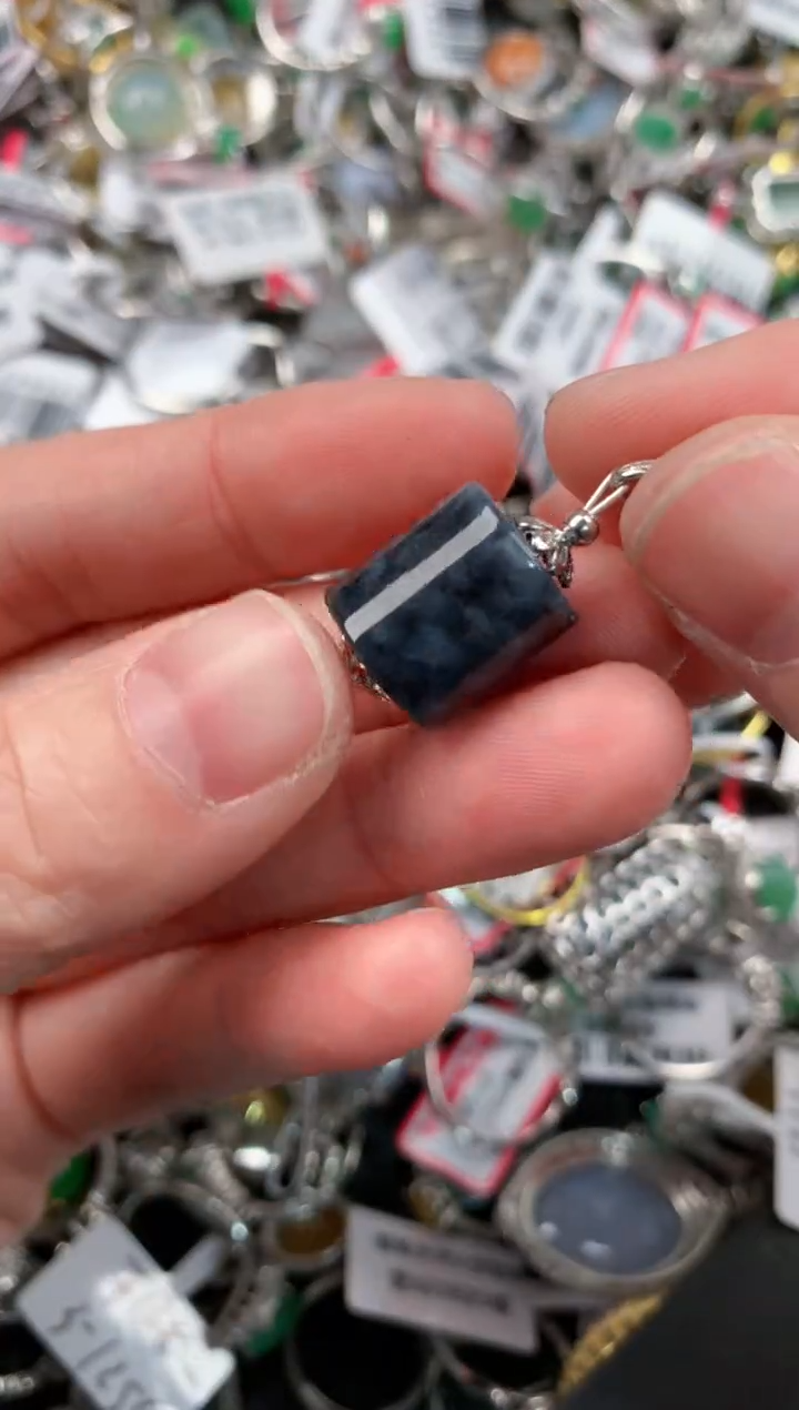 银S925镶嵌戒指翡翠222     4