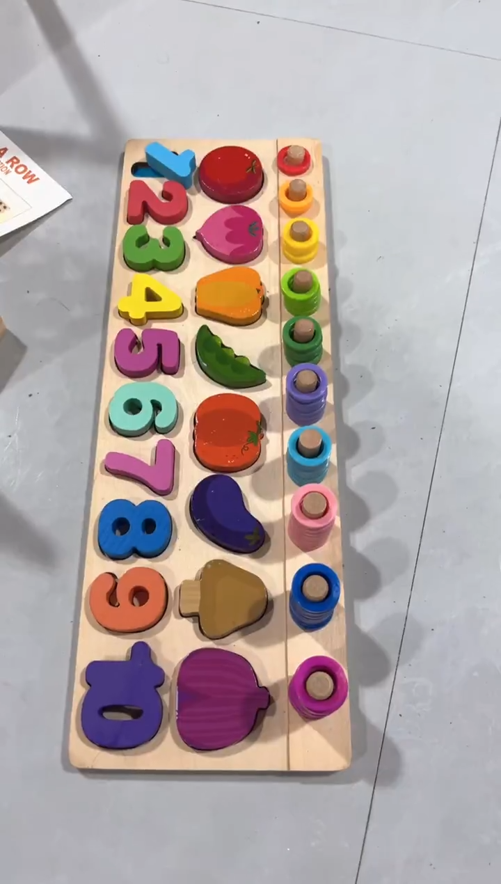 木套柱+数字+水果
