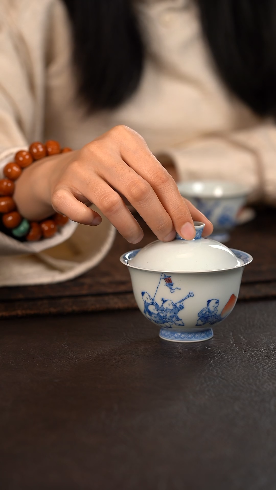 【闪购商品】杯聚澜堂福娃献寿盖碗