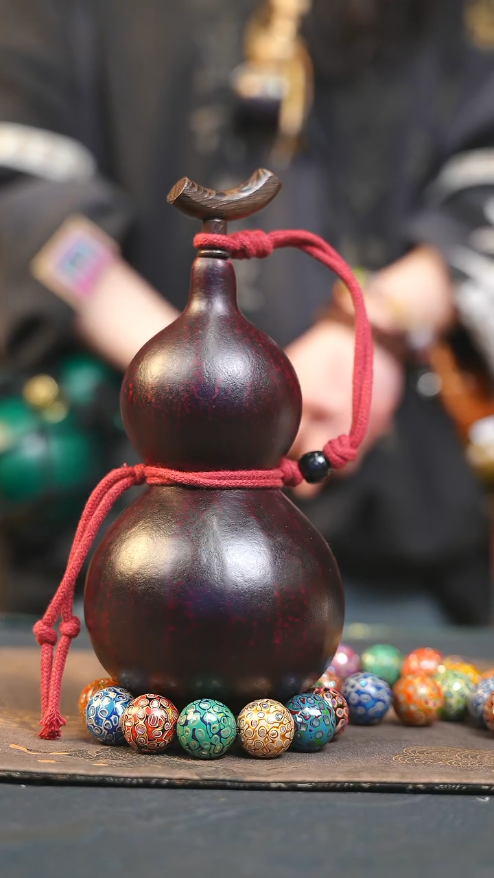 【闪购商品】YE140大漆酒葫芦不包手串及旋转底座