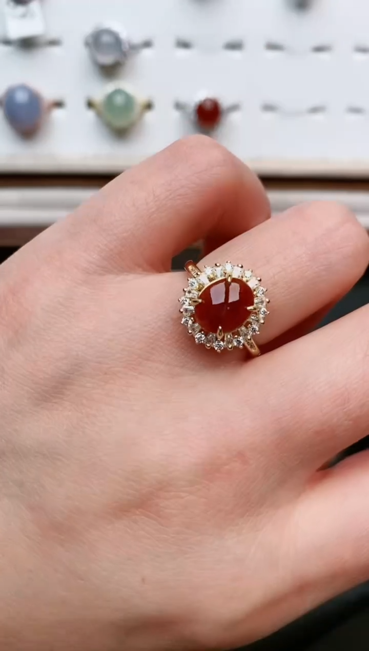 【闪购商品】翡翠戒指银S925镶嵌......