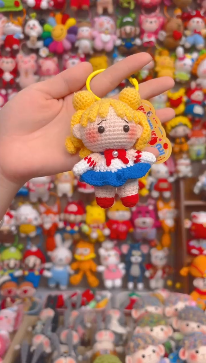 纯手工制作毛线钩织成品美少女战士