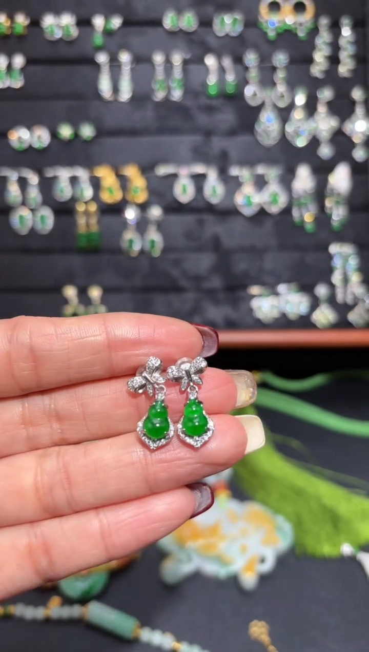 【闪购商品】翡翠颈饰银S925镶嵌葫芦/支持复检/一件