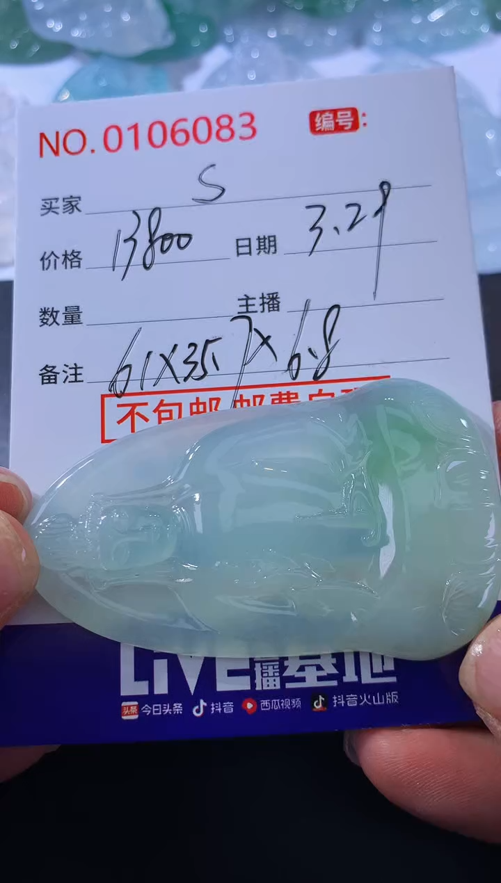 翡翠未镶嵌颈饰！s