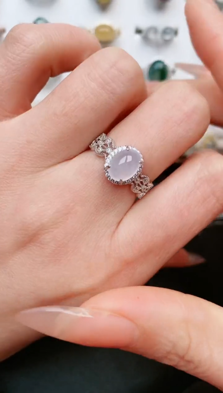 【闪购商品】翡翠戒指银S925镶嵌....