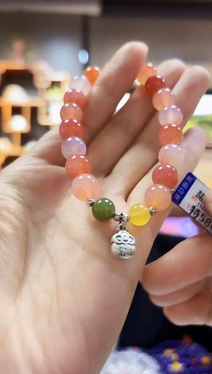【闪购商品】玛瑙/玉髓手链未镶嵌9.5