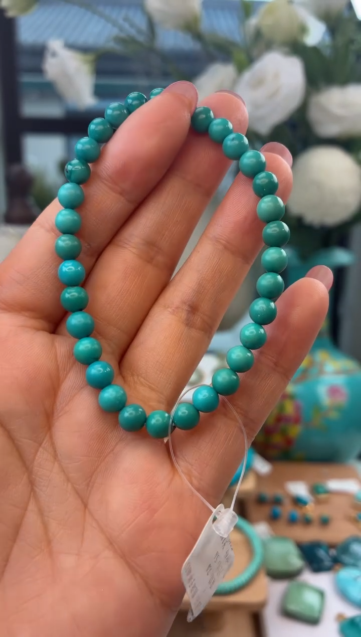 未镶嵌绿松石手链1