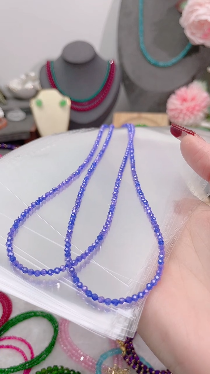 颈饰彩色蓝宝石银S925镶嵌紫99