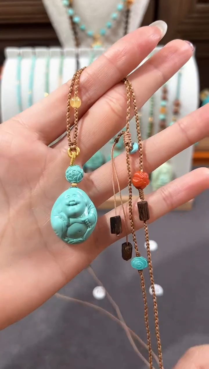 【闪购商品】绿松石颈饰18K金镶嵌绿松石项链