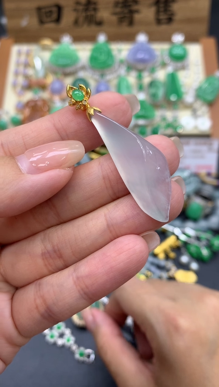 【闪购商品】翡翠颈饰18K金镶嵌149-中国好珍宝