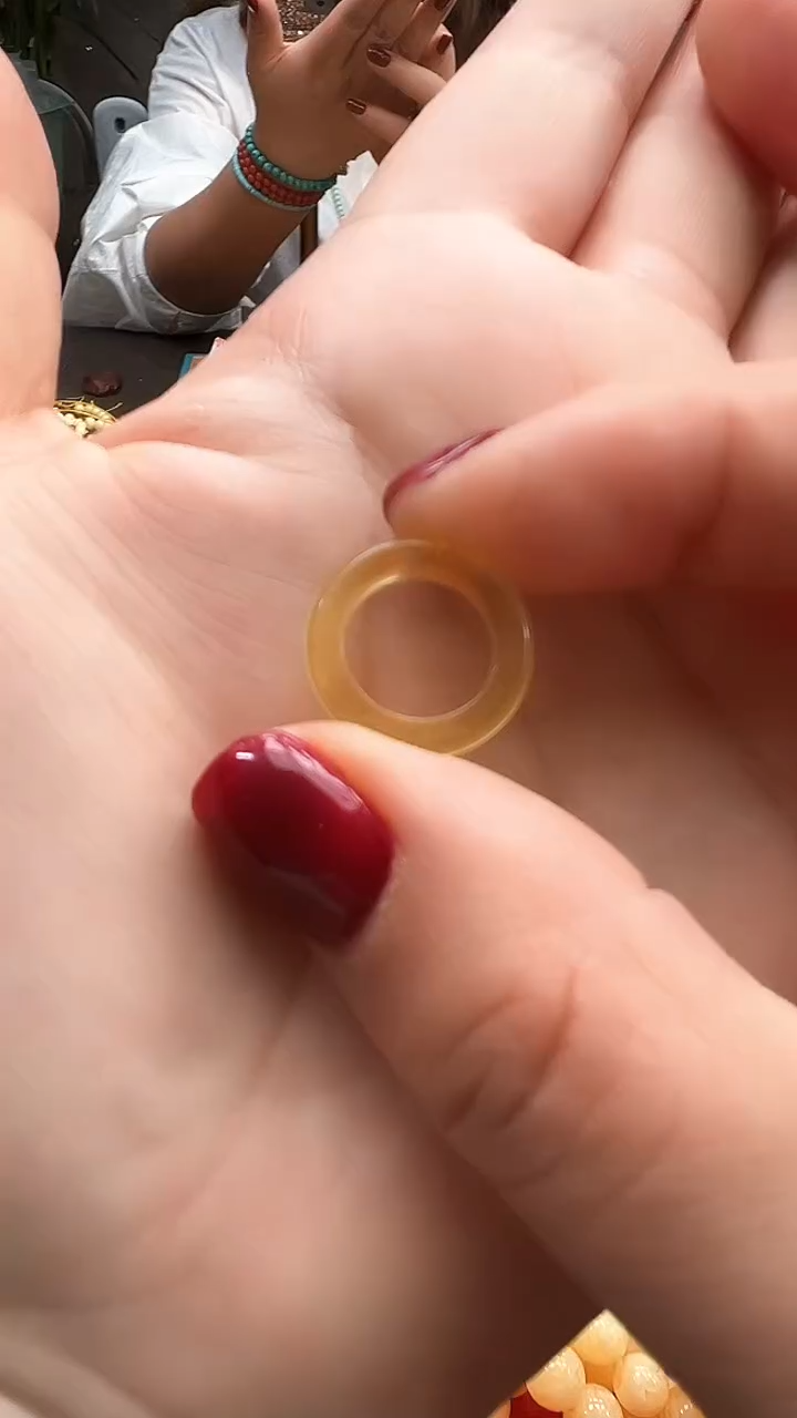 裸石蜜蜡未镶嵌天然蜜蜡跑环外径16内径10.9