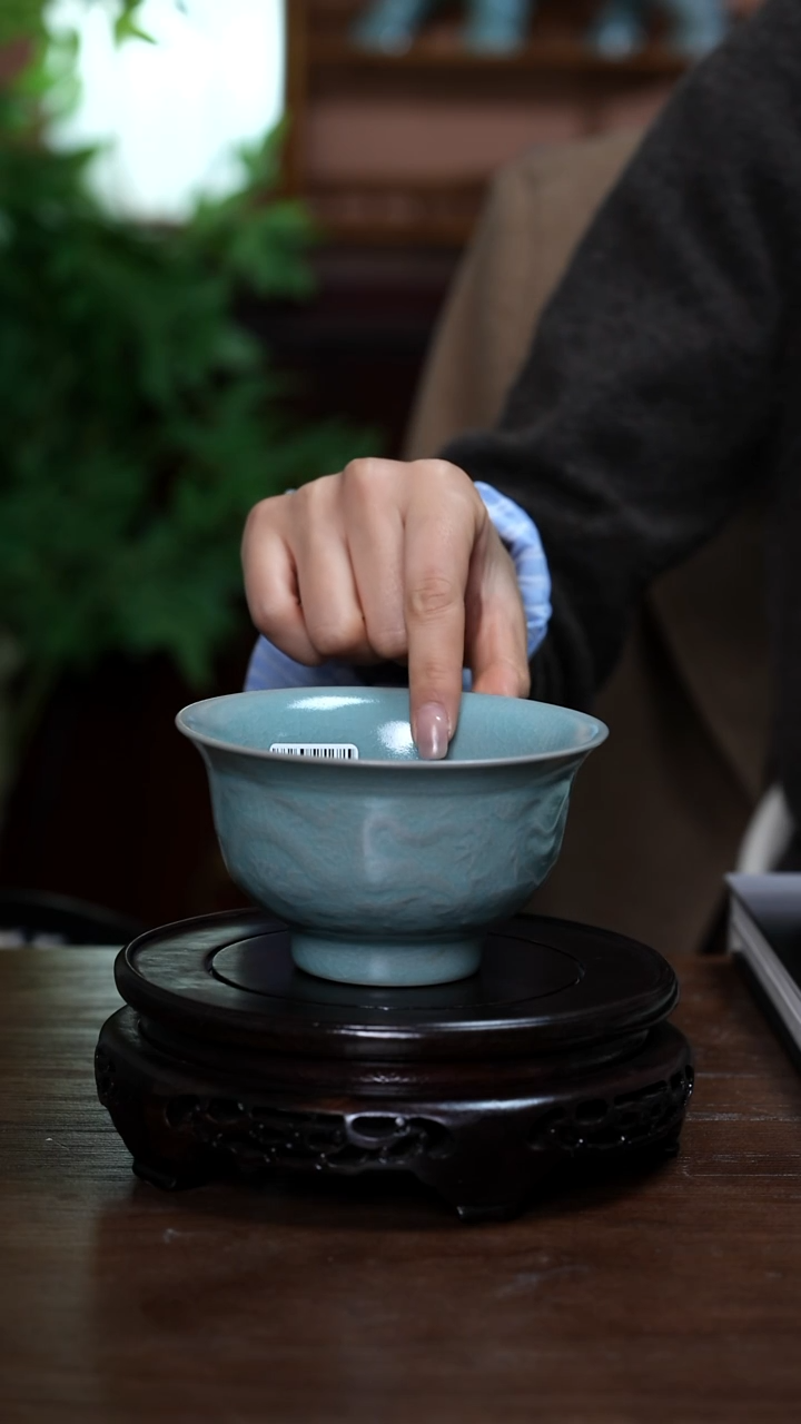 【闪购商品】L·宝丰宋官窑原产地汝瓷龙纹碗
