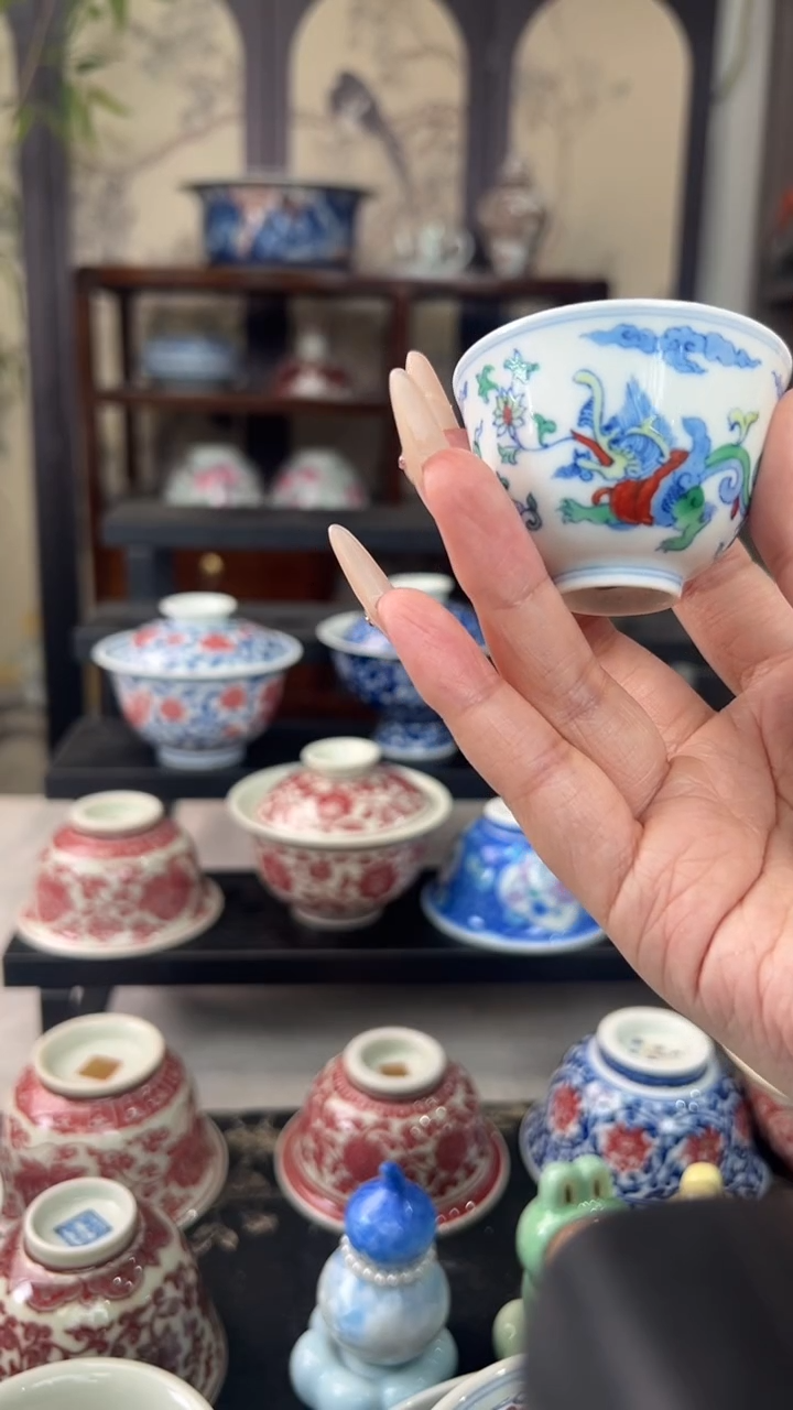 瓷片景德镇毛仔柴窑杯