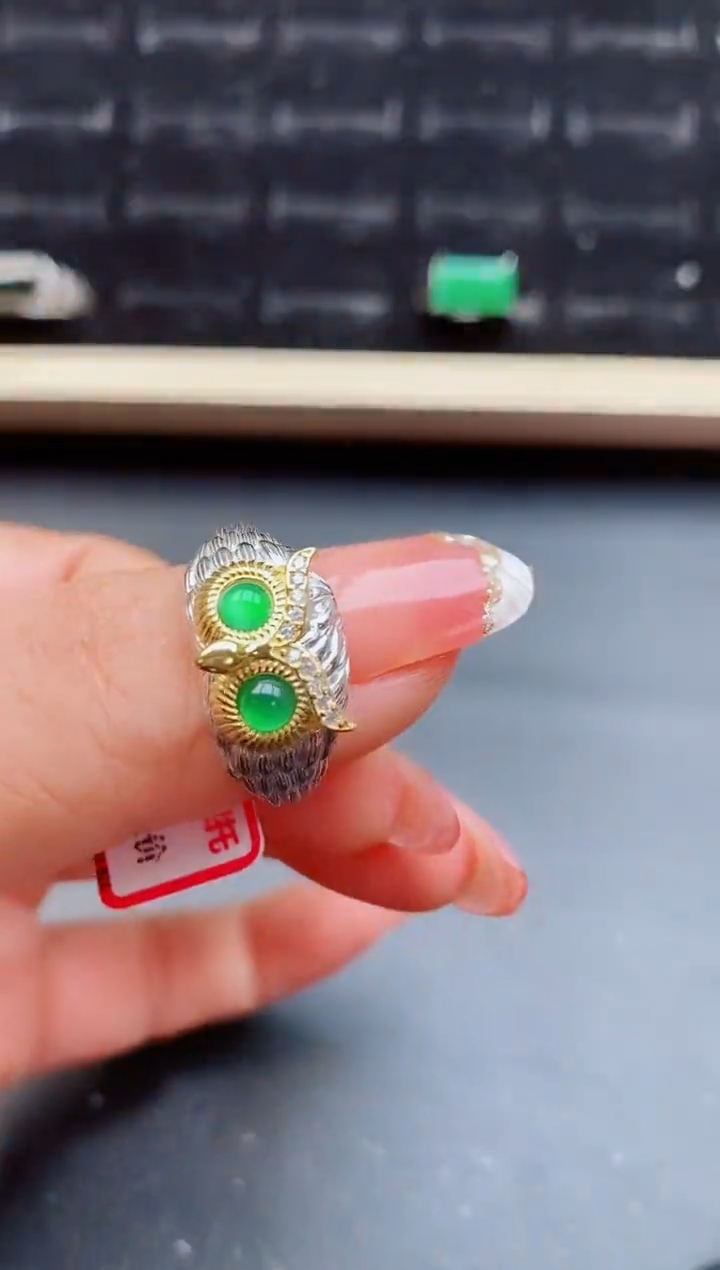 【闪购商品】翡翠戒指银S925镶嵌5085005