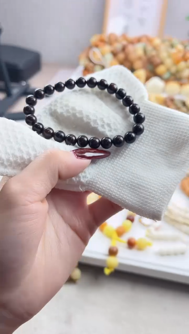 【闪购商品】菩提根/象牙果手串v07紫金库克圆珠8mm