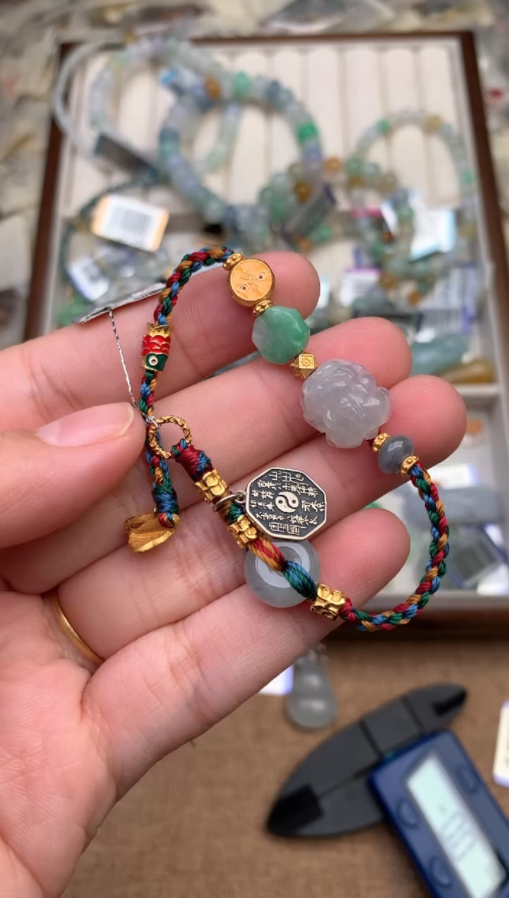 银S925镶嵌挂件翡翠一