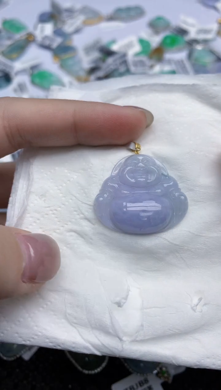 【闪购商品】翡翠颈饰18K金镶嵌天然翡翠A货