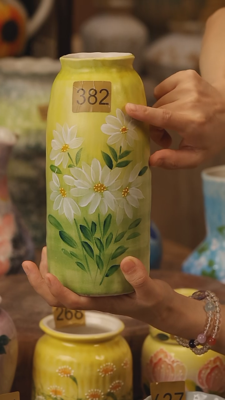 陶瓷382景德镇设计师手作花器摆件侘寂风