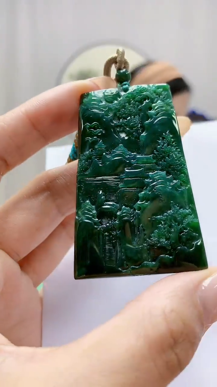 未镶嵌定制翡翠4852MM-毛货挂件59