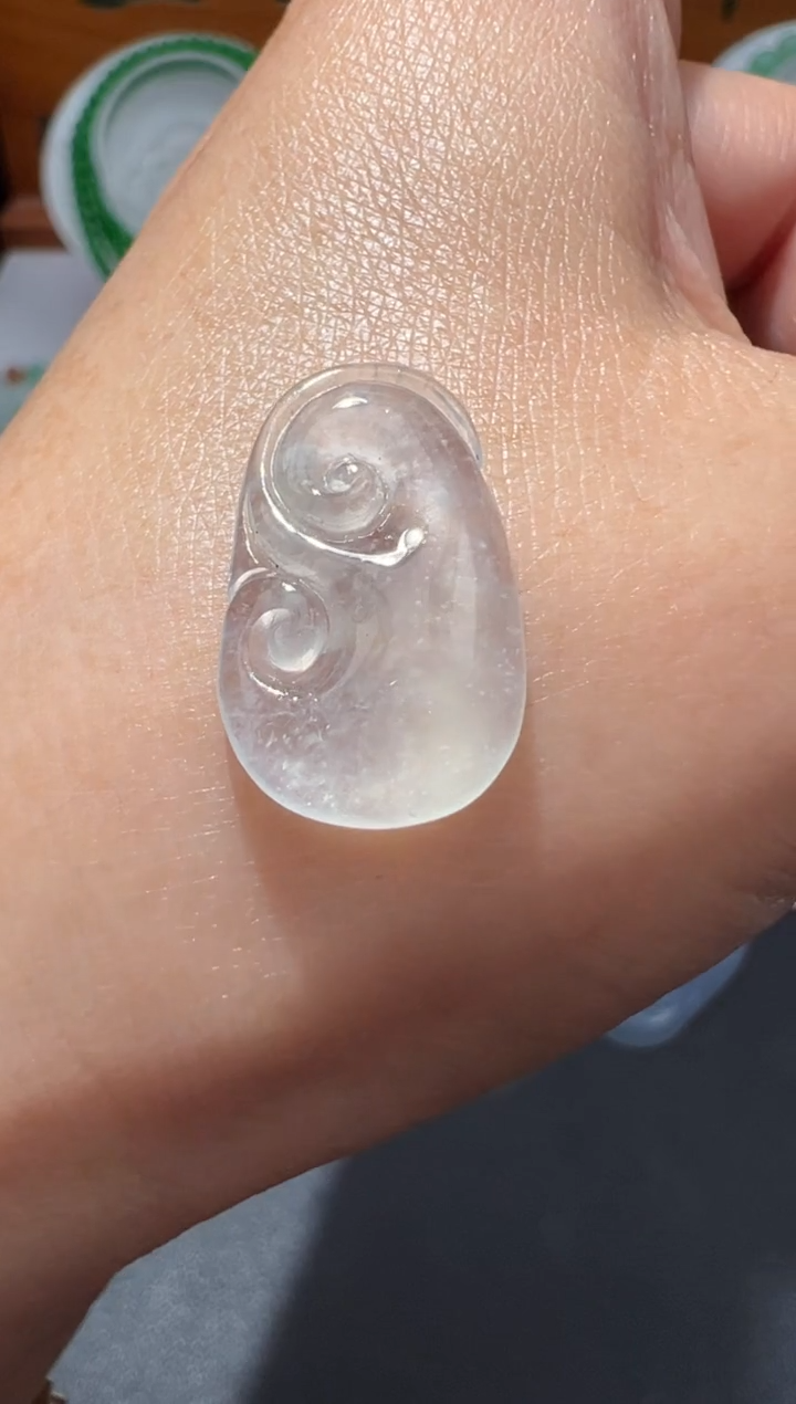 【闪购商品】定制翡翠未镶嵌20.2*12.4*3.9如意