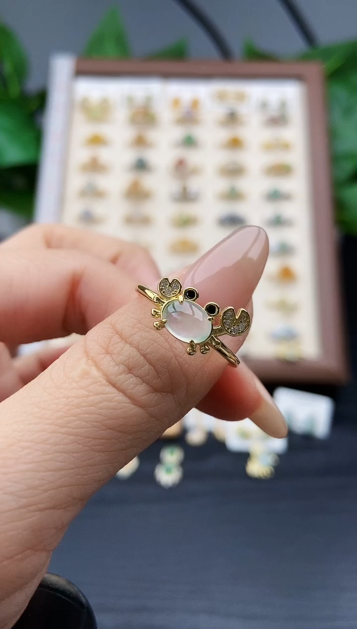 银S925镶嵌戒指翡翠悠****风12