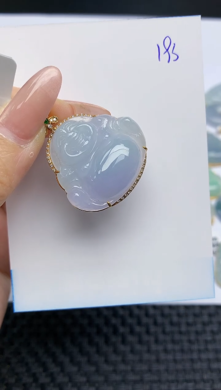 【闪购商品】翡翠颈饰18K金镶嵌天然A货翡翠 193