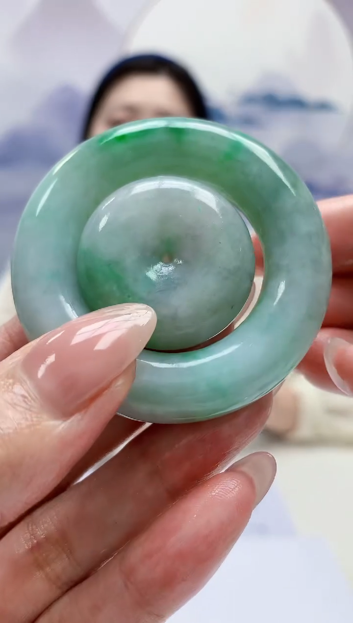 【闪购商品】定制翡翠未镶嵌0405MM-毛货挂件39