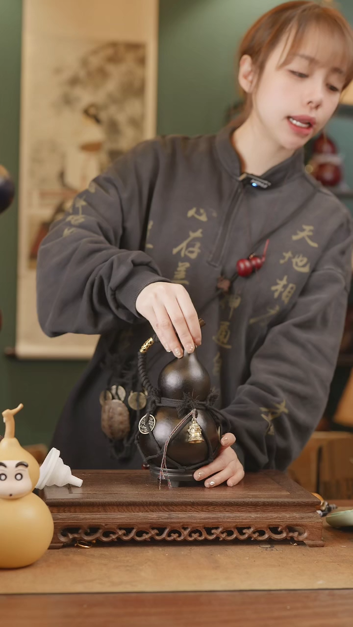 【闪购商品】276号精品天然大漆工艺防渗内胆酒葫芦~