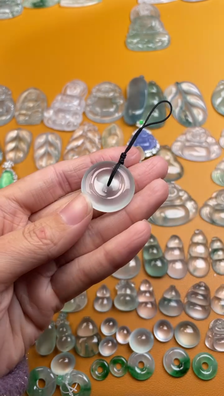 【闪购商品】翡翠吊坠(不含链)未镶嵌平安扣24.4 5.9