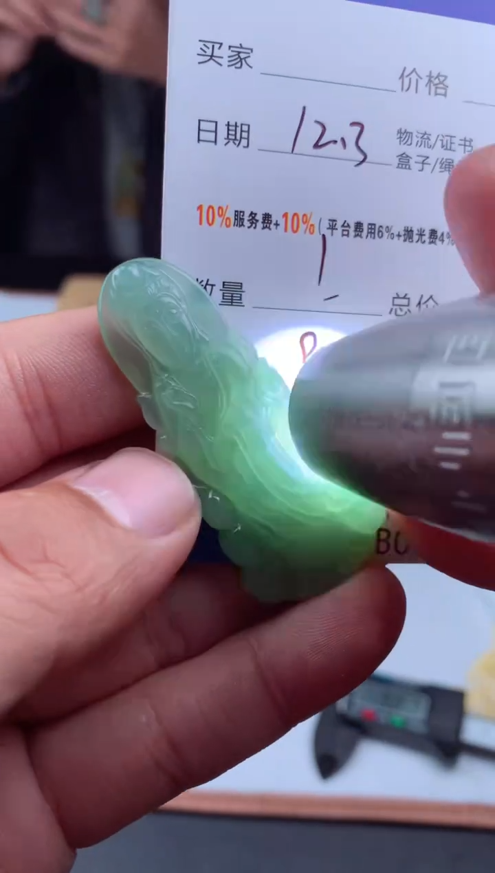 未镶嵌定制翡翠L****病  B041092